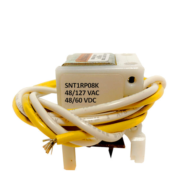 SNT1RP08K Shunt Trip, F-Frame Style, Field Mounted, Pigtail Lead Connection, Right Pole Mounting on Molded Case Circuit Breakers, Dual Voltage Rated: 48-127VAC @ 50/60HZ or 48-60VDC. New Surplus and Certified Reconditioned with 1 Year Warranty.