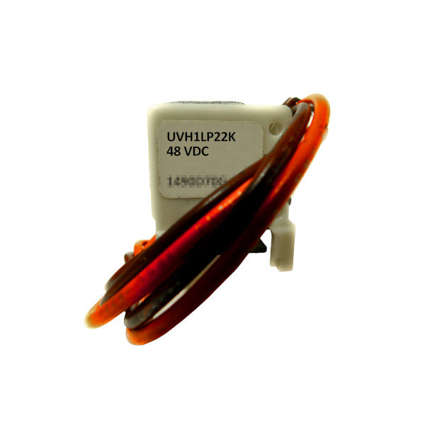 UVH1LP22K Undervoltage Release Mechanism (UVR), F-Frame Style, Field Mounted, Pigtail Lead Connection, Left Pole Mounting on Molded Case Circuit Breakers, 48VAC/DC @ 50/60HZ. New Surplus and Certified Reconditioned with 1 Year Warranty.
