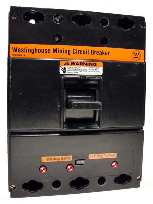 LAM3400 2000-4000 MAG-ONLY L Frame Style, Molded Case Mining Circuit Breaker, Interchangeable Magnetic Only Trip Unit, 400 Ampere at 40 Degree Celsius, 3 Pole, 600VAC @ 50/60HZ, Interrupting Ratings: 42 Kiloampere @ 240VAC, 30 Kiloampere @ 480VAC, 22 Kiloampere @ 600VAC, No Lugs Standard. 1 Year Warranty.