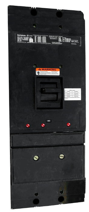NB3500P NB Frame Style, Tri-Pac, Molded-Case Circuit Breaker, Long Delay and Magnetic Non-Interchangeable Trip Unit, 500 Ampere at 40 Degree Celsius, 3 Pole, 600VAC @ 50/60HZ, 2500-5000 Trip Range, Without Terminals, With Current Limiters 500NBP12 Installed Standard. New Surplus and Certified Reconditioned with 1 Year Warranty.