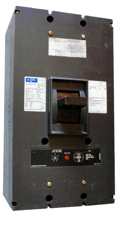 PCC32000 PCC Frame Style, Molded-Case Circuit Breaker, 100% Rated, Seltronic Solid State Electronic Trip Unit, 2000 Amps at 40 Degree Celsius, 3 Pole, 600VAC @ 50/60HZ, Rear Connected, Complete Breaker with 2000 Amp Rating Plug Installed. New Surplus and Certified Reconditioned with 1 Year Warranty.