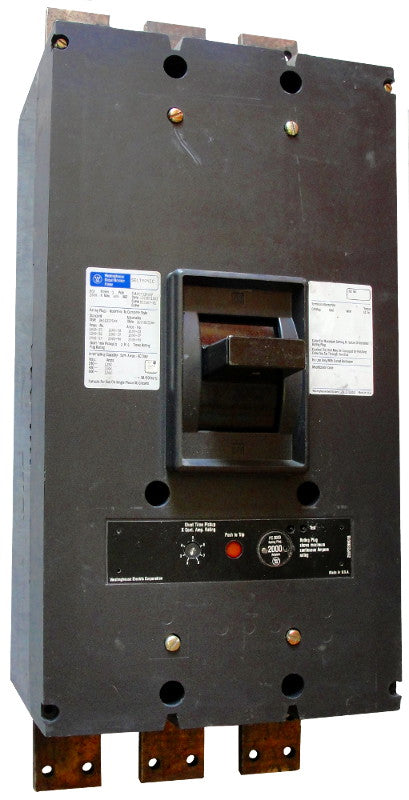 PCF31600 PCF Frame Style, Molded-Case Circuit Breaker, Seltronic Solid State Electronic Trip Unit, 1600 Ampere at 40 Degree Celsius, 3 Pole, 600VAC @ 50/60HZ, Interrupting Ratings: 125 Kiloampere @ 240VAC, 100 Kiloampere @ 480VAC, 100 Kiloampere @ 600VAC, Front Connected, Complete Breaker with Rating Plug Installed, Without Terminals Standard.