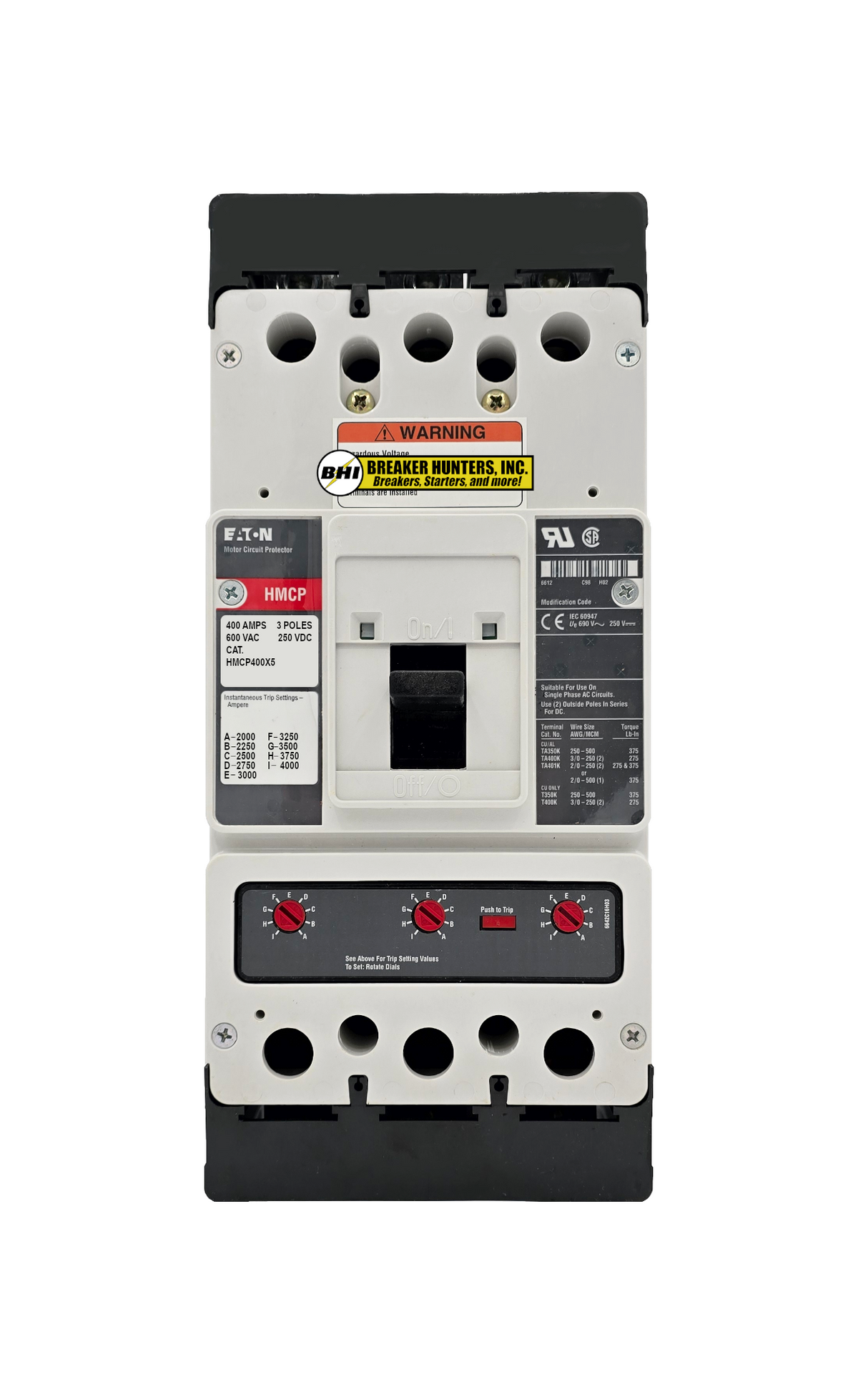 HMCP400X5 Eaton Motor Circuit Protector — Breaker Hunters, Inc.
