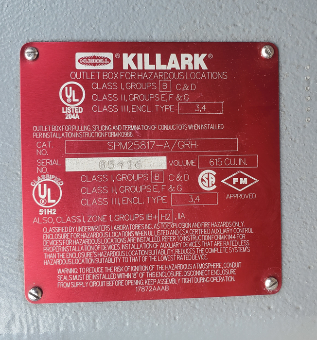 Hubbell Killark SPM25817-A / GRH