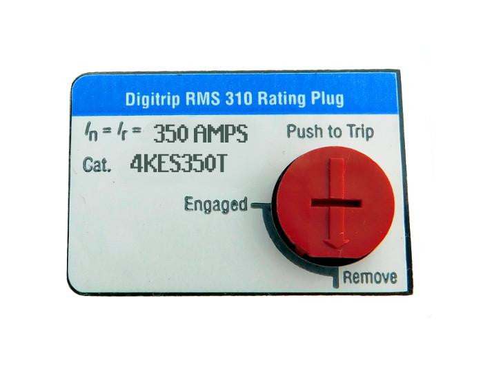 4KES350T Fixed Rating Plug, K-Frame Style, 350 Ampere Rating, Electronic Digitrip RMS 310. in New Surplus and Certified Reconditioned with 1 Year Warranty.