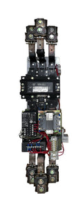 8536-SJO2-V03S Magnetic Motor Starter, Nema Size 7, 810 Amps, 3 Poles, 240VAC Coil, Full Voltage 600VAC, Open Style No Enclosure, Across the Line Starting and Stopping, Single Speed, Non-Reversing, Max HP Ratings (3 Phase): 300 HP @ 230VAC, 600 HP @ 460VAC, 600 HP @ 575VAC. New Surplus and Certified Reconditioned with 1 Year Warranty.