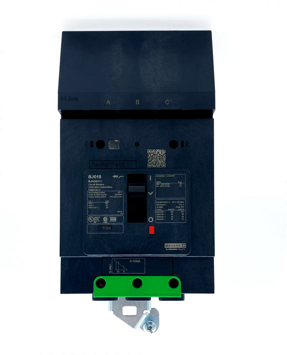 BJA36015 FA (I-Line) Frame Style, Molded Case Circuit Breaker, Thermal Magnetic Non-interchangeable Trip Unit, 15 Ampere at 40 Degree Celsius, 3 Pole, Load End Terminals Standard. New Surplus and Certified Reconditioned with 1 Year Warranty.