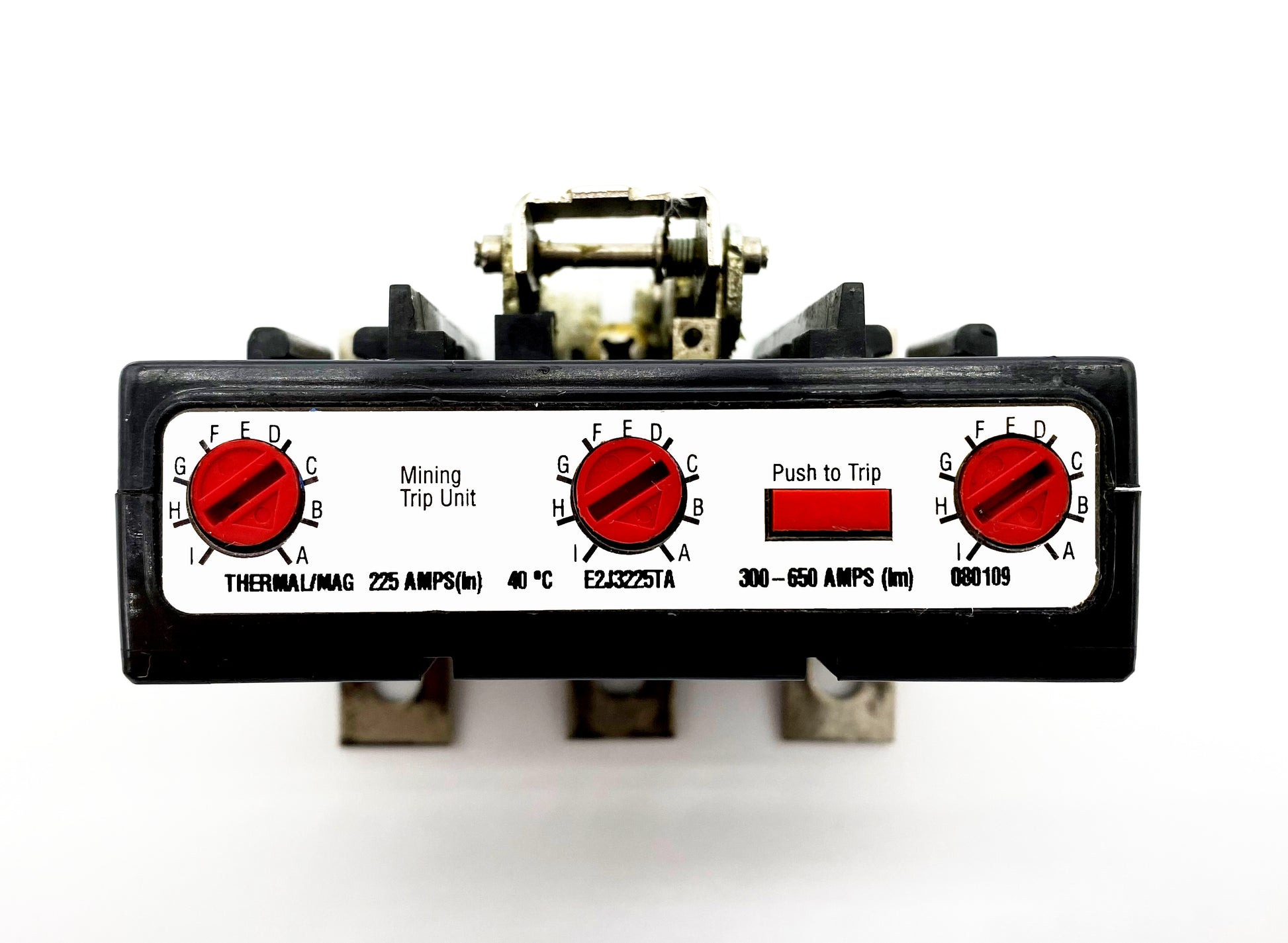 E2J3225TA Trip Unit, J Frame Style, Thermal-Magnetic, 225 Ampere at 40 Degree Celsius, 3Pole, 600VAC, 300-650 Amp Trip Rating with 1 Year Warranty.