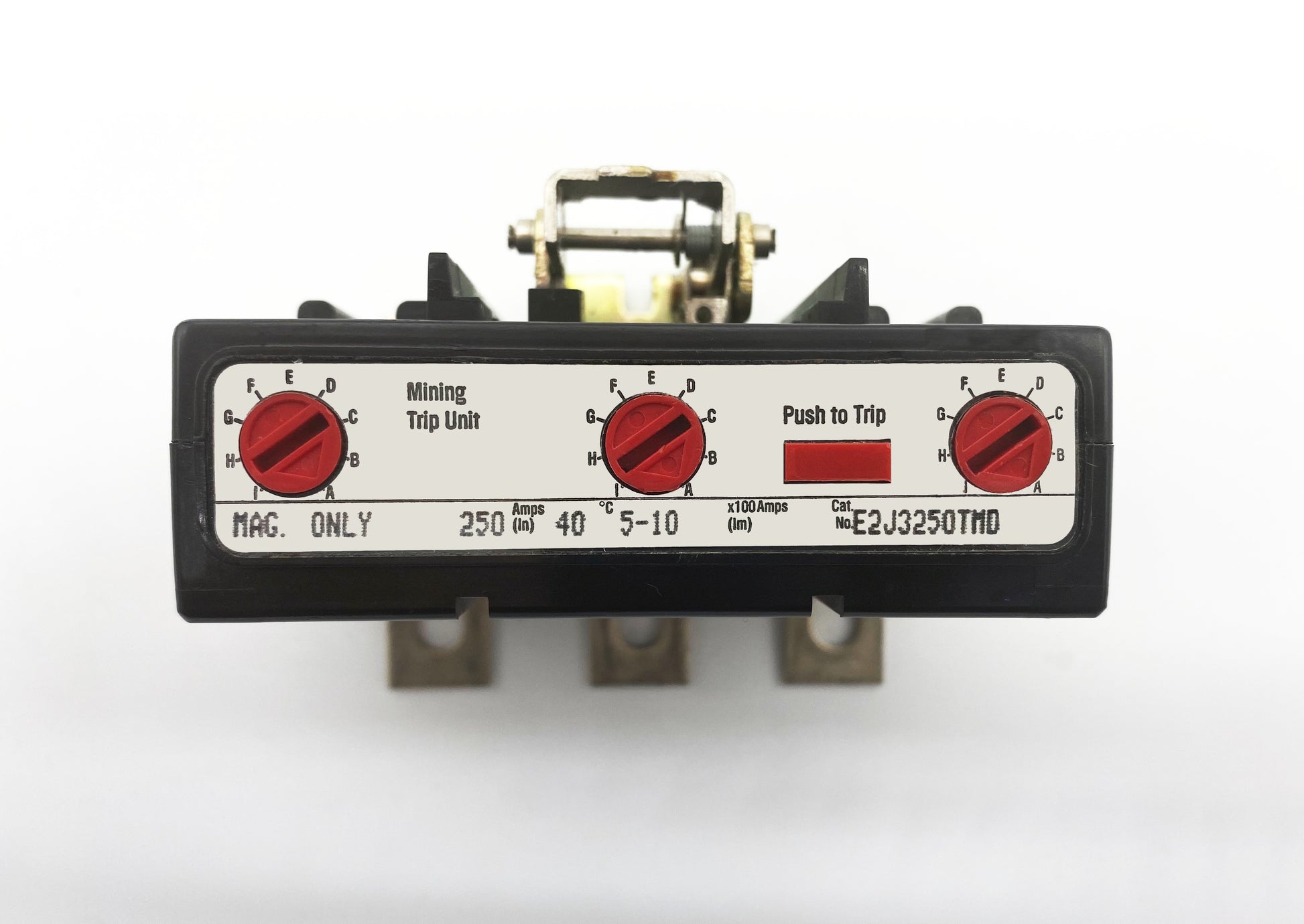 E2J3250TMD Trip Unit, J Frame Style, Mag Only, 250 Ampere at 40 Degree Celsius, 3 Pole, 500-1000 Amp Trip Rating with 1 Year Warranty.