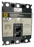 FHP36045 FHP Frame Style, Molded Case Circuit Breaker, Panel Mounted, Thermal Magnetic Non-interchangeable Trip Unit, 45 Ampere at 40 Degree Celsius, 3 Pole, Load End Terminals Only. New Surplus and Certified Reconditioned with 1 Year Warranty.