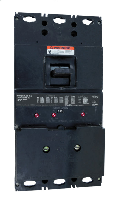 LA3150PR LA Frame Style, Tri-Pac, Molded-Case Circuit Breaker, Long Delay and Magnetic Non-Interchangeable Trip Unit, 150 Ampere at 40 Degree Celsius, 3 Pole, 600VAC @ 50/60HZ, Rear Connected, With Current Limiters 200LAP08 Installed, Without Terminals. New Surplus and Certified Reconditioned with 1 Year Warranty.