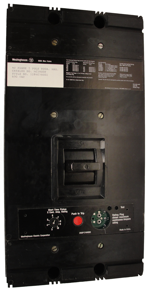 MC3400 (MC3800F w/400 Amp Rating Plug)