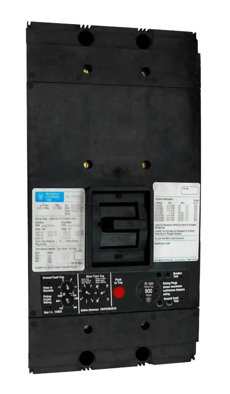 NCGA3900 NCGA Frame Style, Molded Case Circuit Breaker, LSIG Function Non-Interchangeable Trip Unit, 3 Pole, 600VAC @ 50/60HZ, with 900 Amp Rating Plug, Line and Load End Terminals Standard. New Surplus and Certified Reconditioned with 1 Year Warranty.