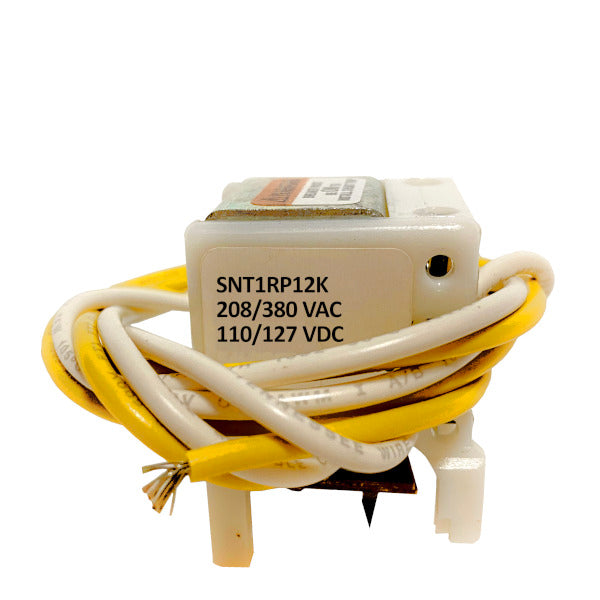 SNT1RP12K Shunt Trip, F-Frame Style, Field Mounted, Pigtail Lead Connection, Right Pole Mounting on Molded Case Circuit Breakers, Dual Voltage Rated: 208-380VAC @ 50/60HZ or 110-127VDC. New Surplus and Certified Reconditioned with 1 Year Warranty. 