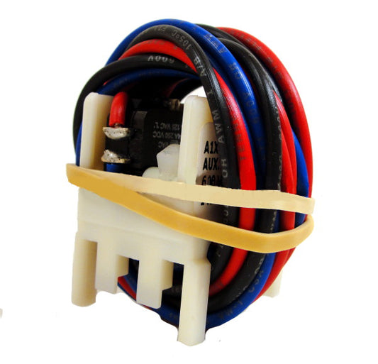 A1X1PK Auxiliary Switch, F-Frame Style, Field Mounted, 1A(open)-1B(closed)Contacts, Pigtail Lead Connection, Left Pole Mounting on Molded Case Circuit Breakers and Rear Exit Standard, 600VAC @ 50/60HZ. New Surplus and Certified Reconditioned with 1 Year Warranty.