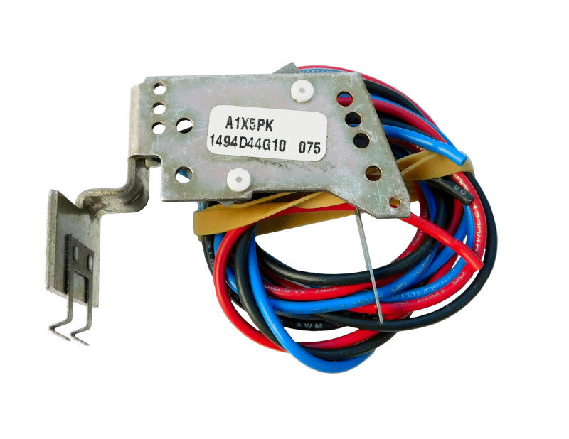 A1X5PK Auxiliary Switch, N-Frame Style, Field Mounted, 1A(open)-1B(closed)Contacts, Pigtail Lead Connection, Right Pole Mounting on Molded Case Circuit Breakers and Rear Exit Standard, 600VAC @ 50/60HZ. New Surplus and Certified Reconditioned with 1 Year Warranty.