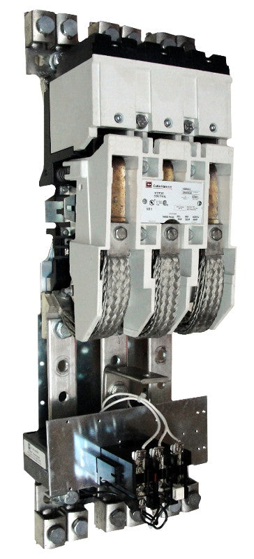 A200M6CE Magnetic Motor Starter, Nema Size 6, 540 Amps, 3 Poles, 600VAC Coil, Full Voltage 600VAC, Type B Overload Relay Standard, Open Style No Enclosure, Clapper Design, Across the Line Starting and Stopping, Single Speed, Non-Reversing, Max HP Ratings: 150 @ 208V/3 Phase, 200 @ 240V/3 Phase, 400 @ 480V/3 Phase, 400 @ 600V/3 Phase. New Surplus and Certified Reconditioned with 1 Year Warranty.