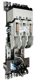 A200M6CAC Magnetic Motor Starter, Nema Size 6, 540 Amps, 3 Poles, 120VAC Coil, Full Voltage 600VAC, Type B Overload Relay Standard, Open Style No Enclosure, Clapper Design, Across the Line Starting and Stopping, Single Speed, Non-Reversing, Max HP Ratings: 150 @ 208V/3 Phase, 200 @ 240V/3 Phase, 400 @ 480V/3 Phase, 400 @ 600V/3 Phase. New Surplus and Certified Reconditioned with 1 Year Warranty.