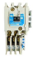 AN16DN0AB Magnetic Motor Starter, Nema Size 1, 27 Amps, 3 Poles, 120VAC Coil, Full Voltage 600VAC, Type B Overload Relay Standard, Open Style No Enclosure, Across the Line Starting and Stopping, Single Speed, Non-Reversing, Max HP Ratings (3 Phase): 7 1/2 @ 208VAC, 7 1/2 @ 240VAC, 10 @ 480VAC, 10 @ 600VAC. New Surplus and Certified Reconditioned with 1 Year Warranty.