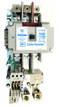 AN16SN0A Magnetic Motor Starter, Nema Size 5, 270 Amps, 3 Poles, 120VAC Coil, Full Voltage 600VAC, Type A Overload Relay Standard, Open Style No Enclosure, Across the Line Starting and Stopping, Single Speed, Non-Reversing, Max HP Ratings (3 Phase): 75 @ 208VAC, 100 @ 240VAC, 200 @ 480VAC, 200 @ 600VAC. New Surplus and Certified Reconditioned with 1 Year Warranty.