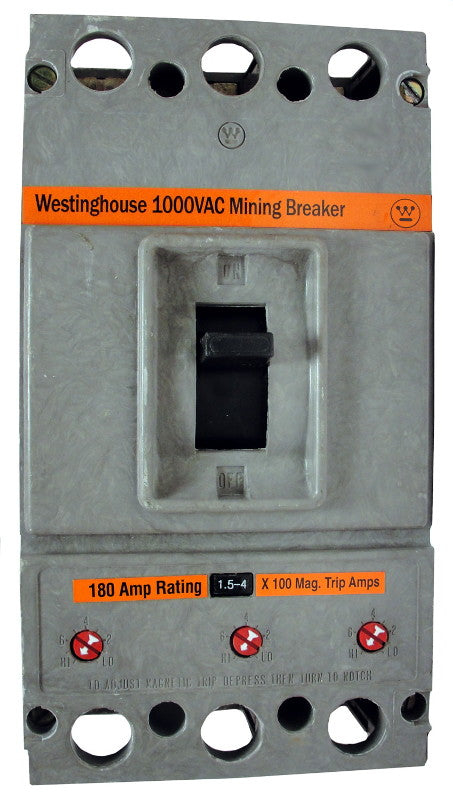 HKAM3225 1125-2250 THERMAL-MAG K Frame Style, Molded Case Mining Circuit Breaker, Non-Interchangeable Thermal-Magnetic Trip Unit, 225 Ampere at 40 Degree Celsius, 3 Pole, 1000VAC @ 50/60HZ, Interrupting Ratings: 10 Kiloampere @ 1000VAC, No Lugs Standard. 1 Year Warranty.
