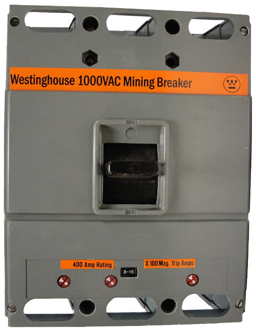 HLAM3600 1500-3000 MAG-ONLY L Frame Style, Molded Case Mining Circuit Breaker, Interchangeable Magnetic Only Trip Unit, 600 Ampere at 40 Degree Celsius, 3 Pole, 1000VAC @ 50/60HZ, Interrupting Ratings: 12 Kiloampere @ 1000VAC, 120v UVR installed, No Lugs Standard. 1 Year Warranty.
