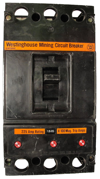 KAM3180 200-400 MAG-ONLY W/ UVR (1291C26G08) K Frame Style, Molded Case Mining Circuit Breaker, Non-Interchangeable Magnetic Only Trip Unit, 180 Ampere at 40 Degree Celsius, 3 Pole, 600VAC @ 50/60HZ, 120v UVR installed, No Lugs Standard. 1 Year Warranty.