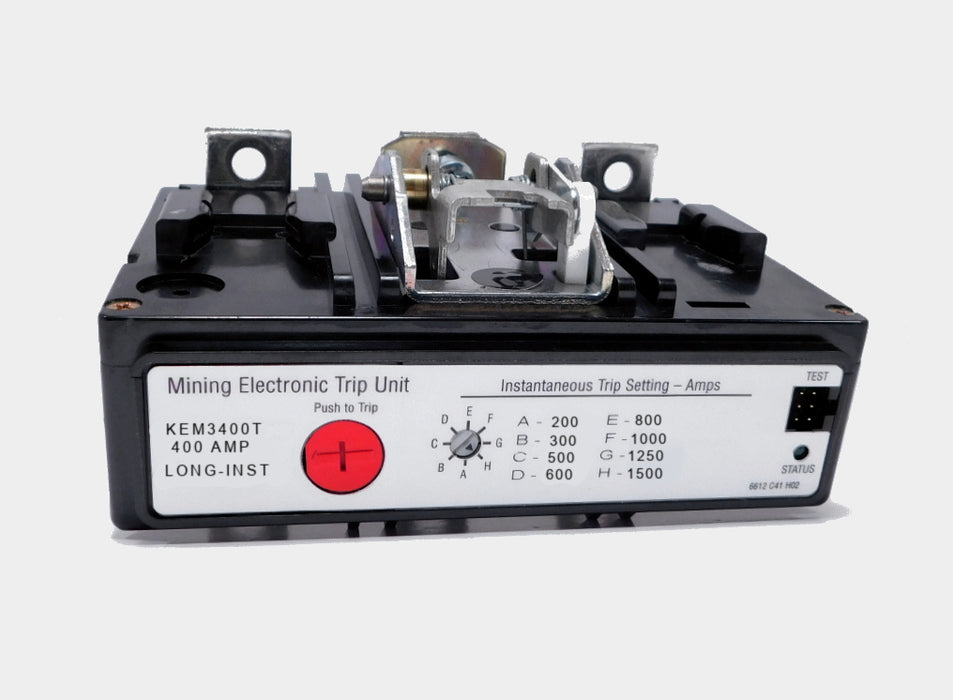 KEM3400T Trip Unit, K Frame Style, Electronic, Long/Instantaneous, 400 Ampere at 40 Degree Celsius, 3 Pole, 200-1500 Amp Trip Rating, For Use in Molded Case Circuit Breakers With Optional Interchangeable Trip Units. New Surplus and Certified Reconditioned with 1 Year Warranty.