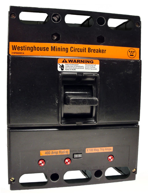 LAM3400 1500-3000 MAG-ONLY L Frame Style, Molded Case Mining Circuit Breaker, Interchangeable Magnetic Only Trip Unit, 600 Ampere at 40 Degree Celsius, 3 Pole, 600VAC @ 50/60HZ, Interrupting Ratings: 42 Kiloampere @ 240VAC, 30 Kiloampere @ 480VAC, 22 Kiloampere @ 600VAC, No Lugs Standard. 1 Year Warranty.
