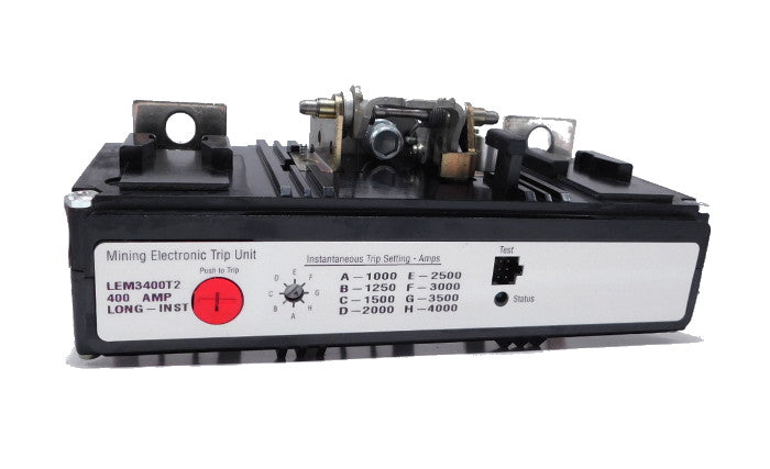 LEM3400T Trip Unit, L Frame Style, Electronic Trip Unit, Long/Instantaneous, 400 Ampere at 40 Degree Celsius, 3 Pole, 500-2500 Amp Trip Rating, For Use in Molded Case Circuit Breakers With Optional Interchangeable Trip Units. 1 Year Warranty.