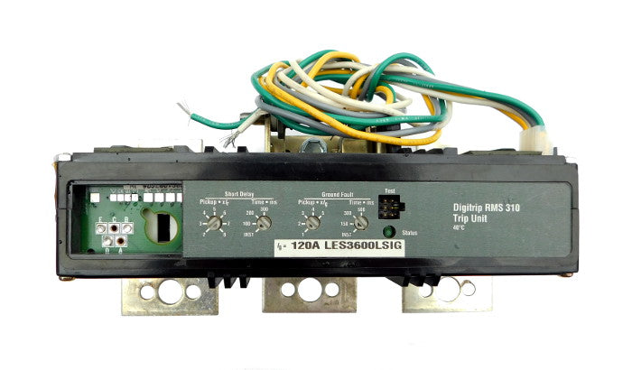 LES3600LSIG Trip Unit, L Frame Style, Electronic Digitrip RMS 310, 600 Ampere Max at 40 Degree Celsius, 3 Pole, Electronic Trip Adjustment at 2-8 Times Continuous Ampere Rating, For Use in Molded Case Circuit Breakers With Optional Interchangeable Trip Units. New Surplus and Certified Reconditioned with 1 Year Warranty