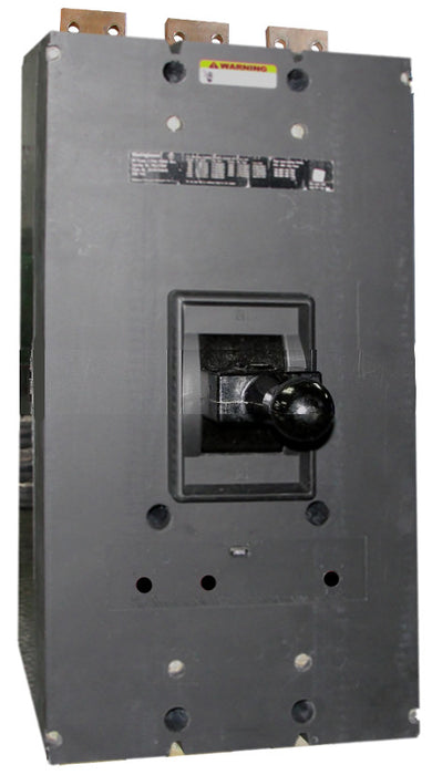 PBF32000F (Frame Only) PB Frame Style, Molded-Case Circuit Breaker, Front Connected, 3 Pole, 600VAC @ 50/60HZ, Interrupting Ratings: 125 Kiloampere @ 240VAC, 100 Kiloampere @ 480VAC, 100 Kiloampere @ 600VAC, Frame Rated at 2000 Ampere. New Surplus and Certified Reconditioned with 1 Year Warranty.