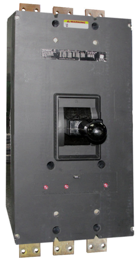 PBF31800 PB Frame Style, Molded-Case Circuit Breaker, Thermal Magnetic Interchangeable Trip Unit, 1800 Ampere at 40 Degree Celsius, 3 Pole, 600VAC @ 50/60HZ, Interrupting Ratings: 125 Kiloampere @ 240VAC, 100 Kiloampere @ 480VAC, 100 Kiloampere @ 600VAC, Front Connected, Frame Rated at 2000 Ampere. New Surplus and Certified Reconditioned with 1 Year Warranty.