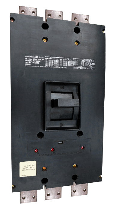 PBF3900PR PB Frame Style, Tri-Pac, Molded-Case Circuit Breaker, Long Delay and Magnetic Non-Interchangeable Trip Unit, 900 Ampere at 40 Degree Celsius, 3 Pole, 600VAC @ 50/60HZ, 1500-5000 Trip Range, Front Connected, With Current Limiters 1000PBPR20 Installed Standard. New Surplus and Certified Reconditioned with 1 Year Warranty.
