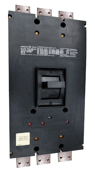 PBF3600PR PB Frame Style, Tri-Pac, Molded-Case Circuit Breaker, Long Delay and Magnetic Non-Interchangeable Trip Unit, 600 Ampere at 40 Degree Celsius, 3 Pole, 600VAC @ 50/60HZ, 1500-5000 Trip Range, Front Connected, With Current Limiters 1000PBPR20 Installed Standard. New Surplus and Certified Reconditioned with 1 Year Warranty.