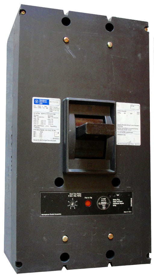 PC32000 PC Frame Style, Molded-Case Circuit Breaker, Seltronic Solid State Electronic Trip Unit, 2000 Ampere at 40 Degree Celsius, 3 Pole, 600VAC @ 50/60HZ, Rear Connected, Complete Breaker with Rating Plug Installed. New Surplus and Certified Reconditioned with 1 Year Warranty.
