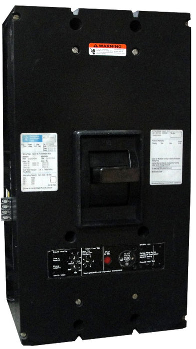 PCG31400 PC Frame Style, Ground Fault Molded-Case Circuit Breaker, SELTRONIC Solid State Electronic Trip Unit, 1400 Ampere at 40 Degree Celsius, 3 Pole, 600VAC @ 50/60HZ, Rear Connected, Frame Rated at 2000 Ampere. New Surplus and Certified Reconditioned with 1 Year Warranty.