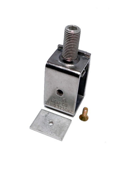 T250KB Terminals, J-Frame Style, Pressure Type Lugs or Connectors, Field or Factory Mounted, Used for Line and or Load Connections, 250 Ampere Maximum Breaker Rating, Stainless Steel Body Material, Cu/Al Wire Type, 4-350 AWG Wire Range. New Surplus and Certified Reconditioned with 1 Year Warranty. 