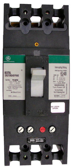 THFK236090WL THFK Hi-Break Frame Style, Molded Case Circuit Breaker, Thermal Magnetic Interchangeable Trip Unit, 90 Ampere at 40 Degree Celsius, 3 Pole, 600VAC @ 50/60HZ, Line and Load End Terminals Standard. New Surplus and Certified Reconditioned with 1 Year Warranty.