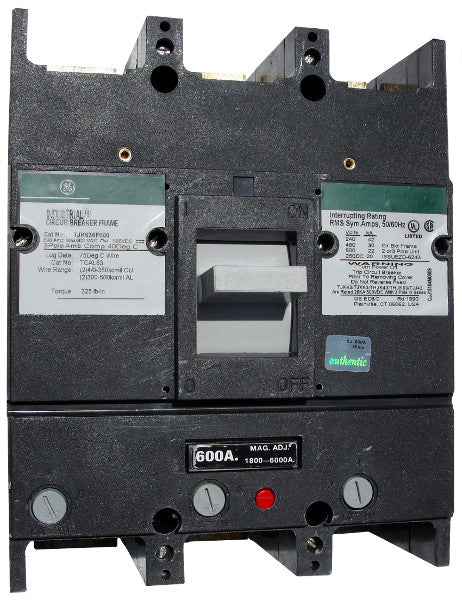 THJK636500WL THJK Hi-Break Frame Style, Molded Case Circuit Breaker, Thermal Magnetic Interchangeable Trip Unit, 500 Ampere at 40 Degree Celsius, 3 Pole, 600VAC @ 50/60HZ, Line and Load End Terminals Standard. New Surplus and Certified Reconditioned with 1 Year Warranty.