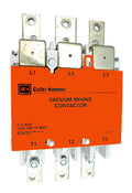 VM610CJZ1 Vacuum Motor Contactor, Mining Rated, 610 Amps, 3 Poles, 110/120V AC Coil, Full Voltage 1500VAC, Open Style No Enclosure, Non-Reversing, No Lugs Standard. New Surplus and Certified Reconditioned with 1 Year Warranty.